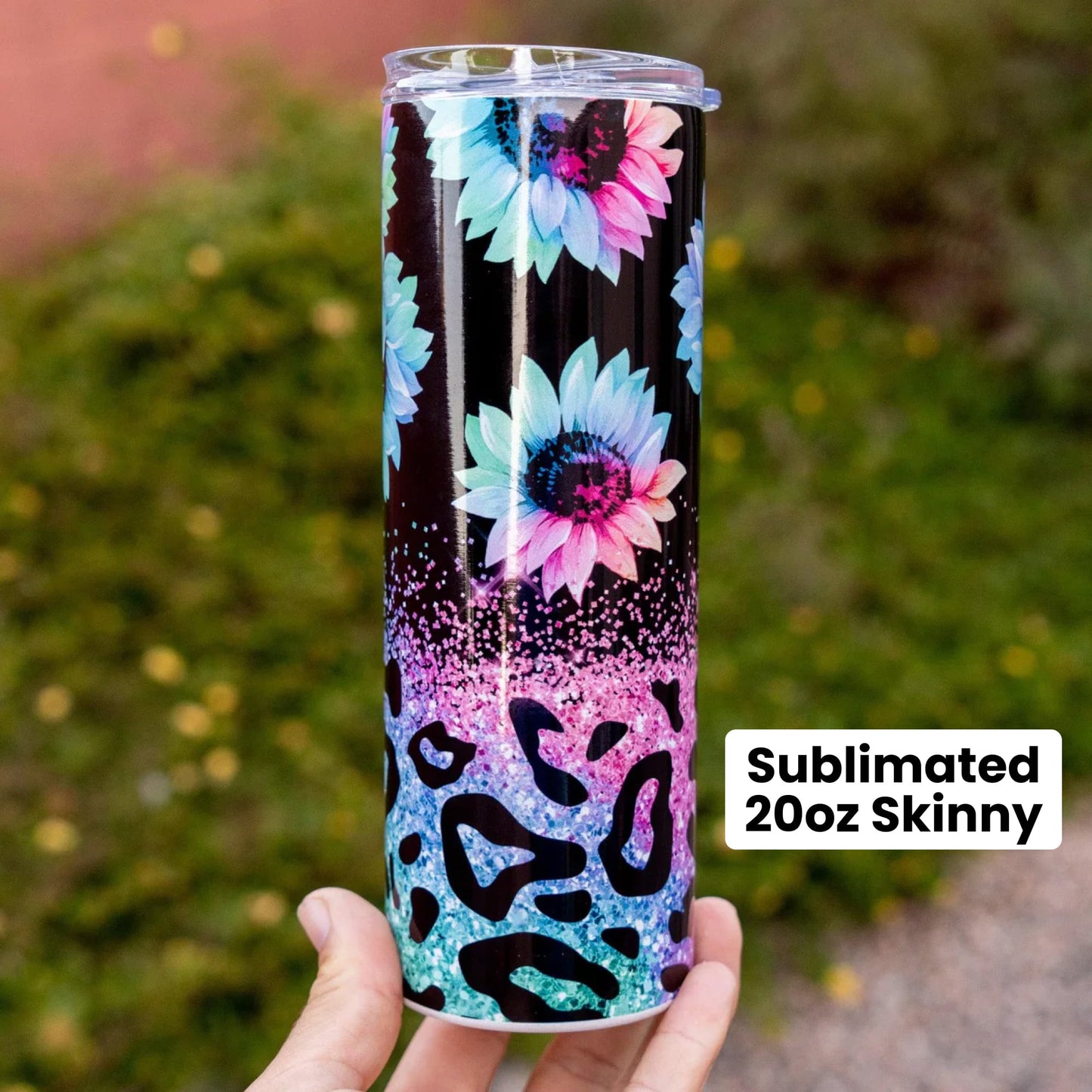 20 oz slim sublimation glass