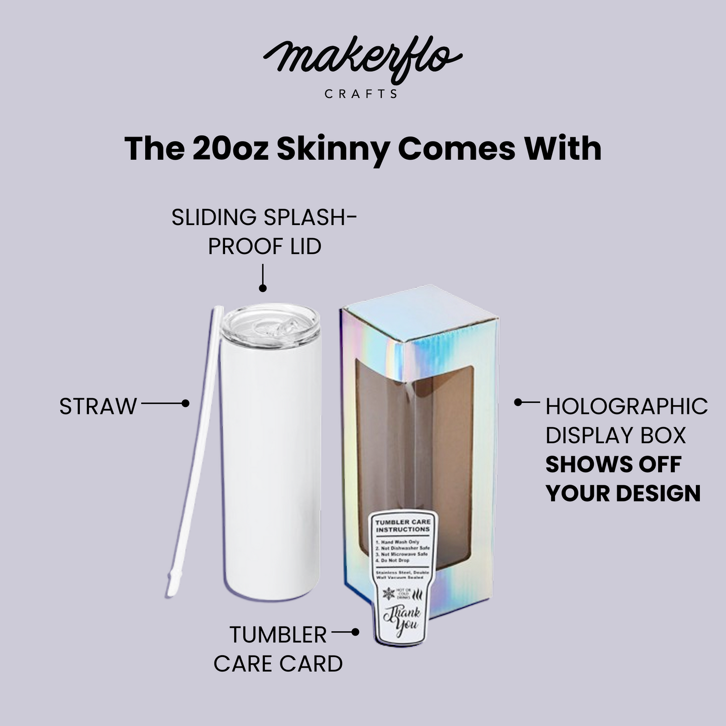 20 oz slim sublimation glass