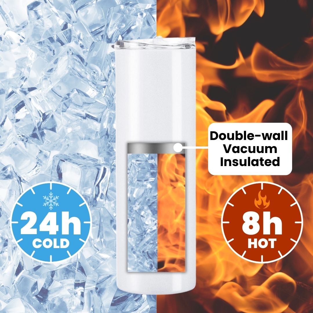 20 oz slim sublimation glass