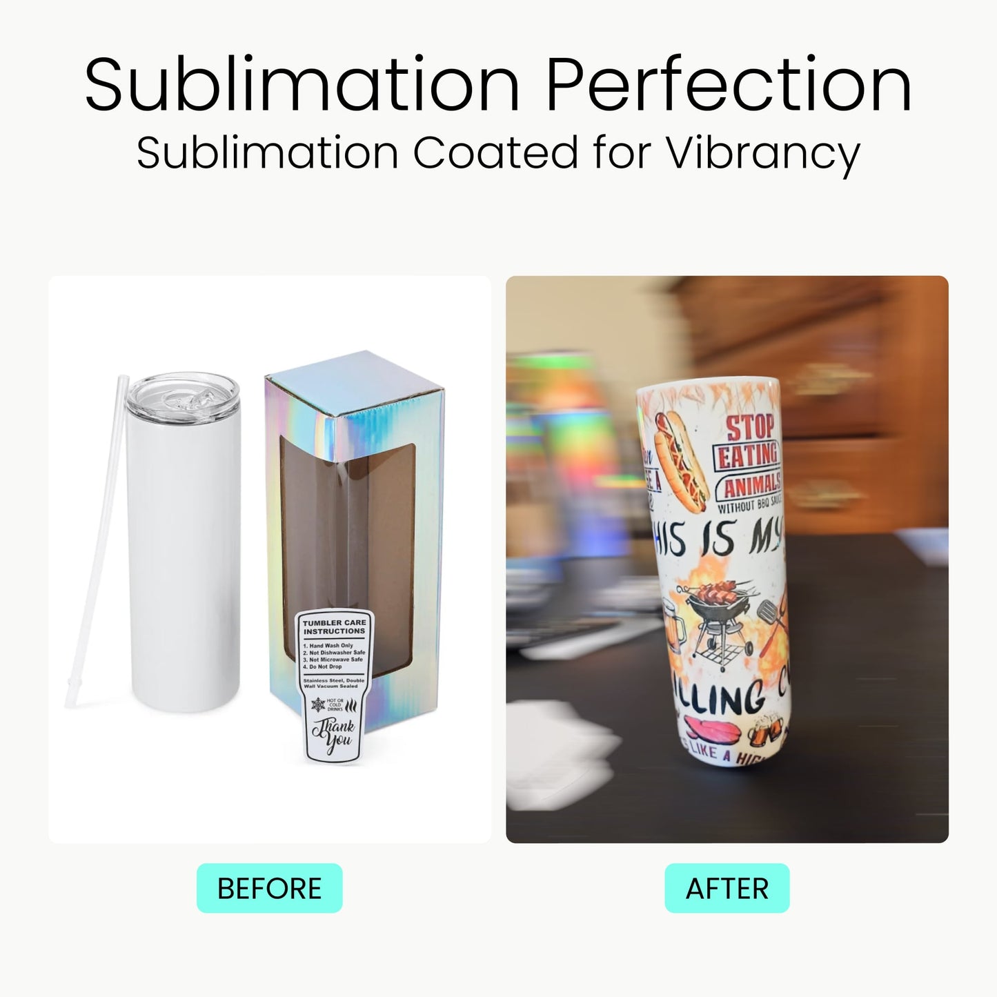 20 oz slim sublimation glass