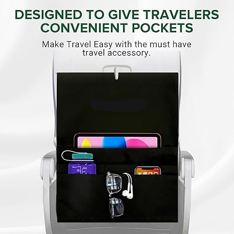 Cubierta de Bandeja para Avión con Bolsillos – Organiza tu espacio de vuelo con estilo