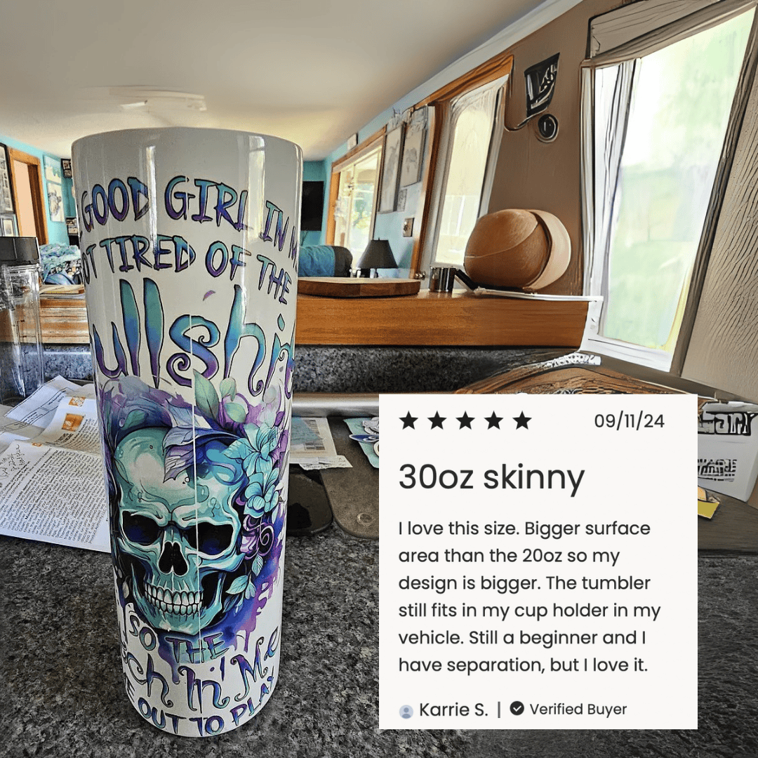 30oz Skinny Sublimation Tumbler