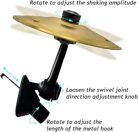 Mini Platillo de Batería para Coche | Accesorio Divertido para Rejilla de Aire