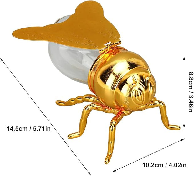 Pot à miel en verre avec doseur anti-goutte – Élégant, pratique et sans salissures