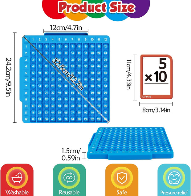Set de Tarjetas de Matemáticas y Tablero Pop – Aprendizaje Divertido para Niños