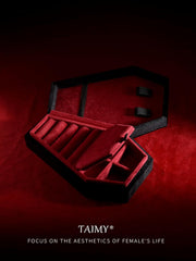 Boîte à Bijoux Gothique en Forme de Cercueil – Coffret en Velours pour Colliers, Bracelets et Bagues