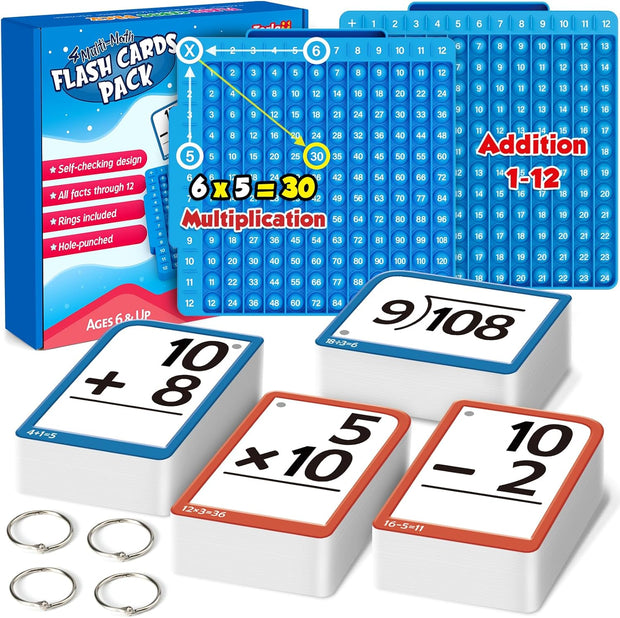 Set de Tarjetas de Matemáticas y Tablero Pop – Aprendizaje Divertido para Niños