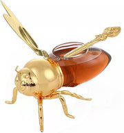 Pot à miel en verre avec doseur anti-goutte – Élégant, pratique et sans salissures