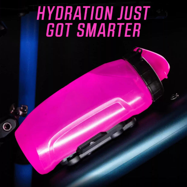 Botella Deportiva Ajustable – 600 cc / 750 cc | Rosa y Negro