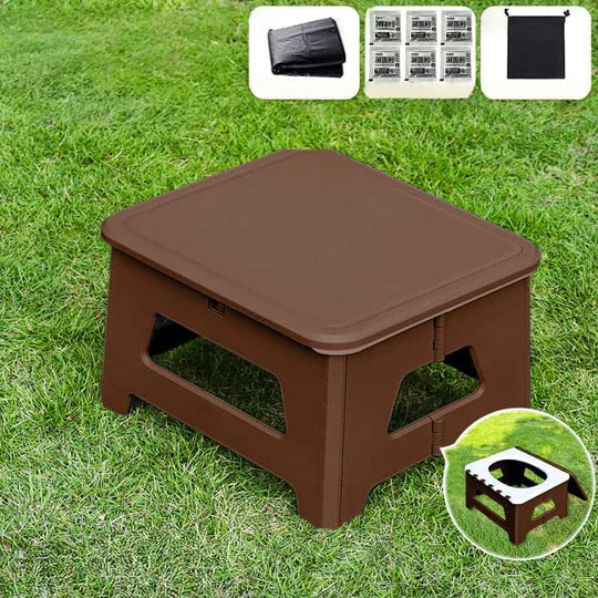 Toilette de Camping Portable – Compacte, Hygiénique et Prête pour l’Aventure